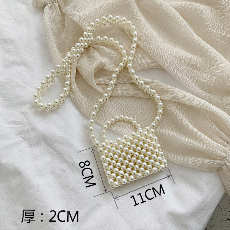 Mini Pearl Bag Handmade Vintage EVA Beaded Fashion Banquet Party Shoulder Bag Female 2019 Wedding Bags Luxury Women's Coin Purse ShopOnlyDeal