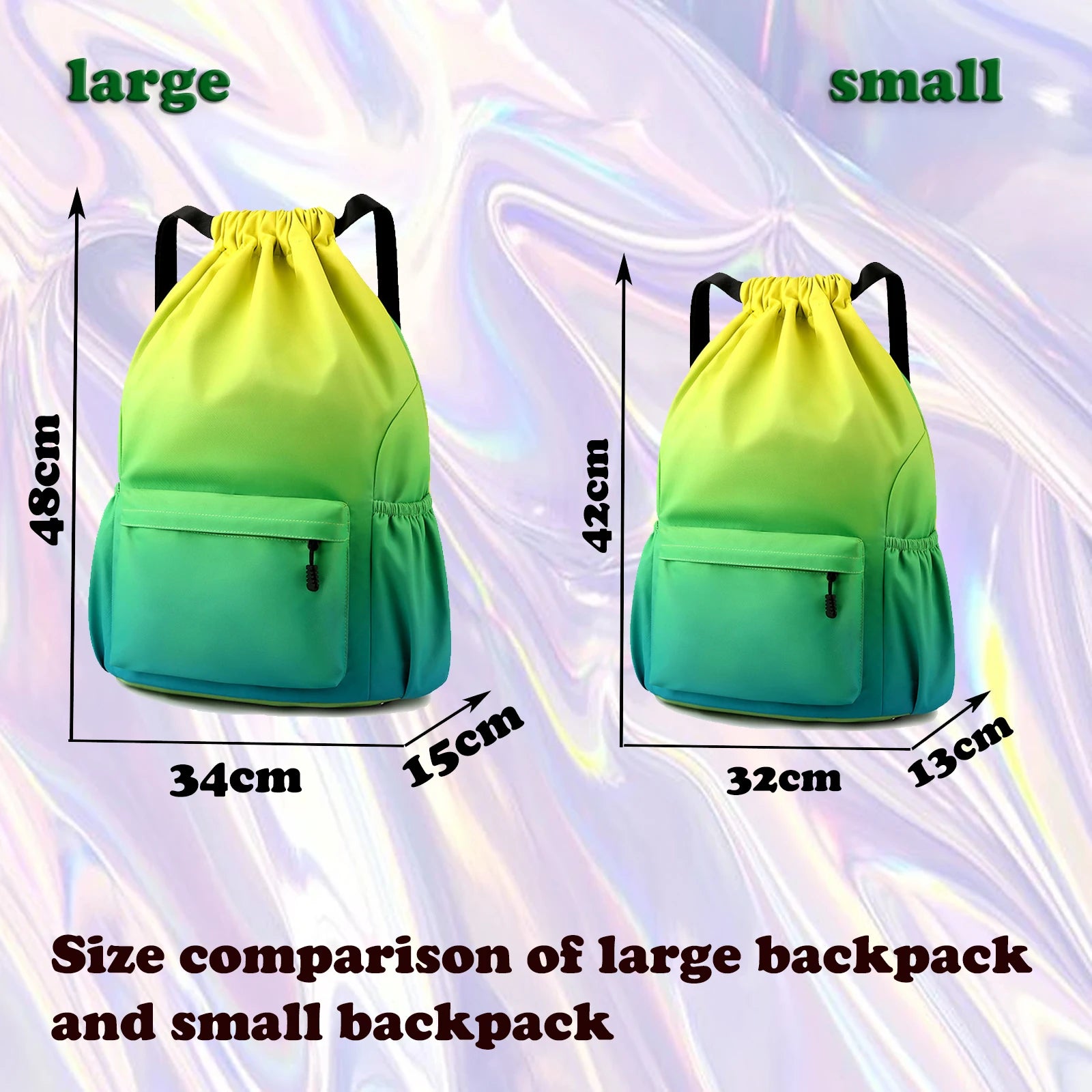 Drawstring Bag Backpack Large Capacity Men's and Women's Sports Drawstring Bag Portable Leisure Bag Fitness Outing ShopOnlyDeal