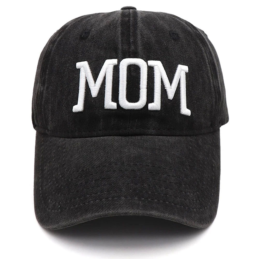 Mom And Dad Hats Fathers Day Mom Dad Gifts Hat Embroidered Adjustable Outdoor Black Baseball Caps For Couples Parents ShopOnlyDeal