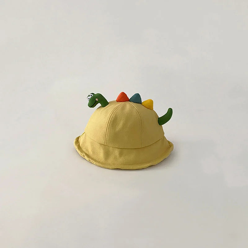 Korean Cute Cartoon Dinosaur Baby Bucket Hat Children Outdoor Beach Sun Hats Boys Girls Cotton Kids Fisherman Cap ShopOnlyDeal