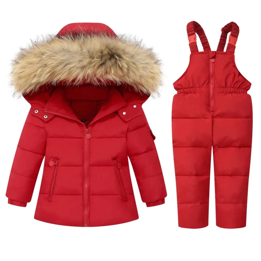 2024 Winter Children Clothing Set -30 Degree Down Jacket For Girls Baby Boy Jumpsuit Kids Overalls Boys Outerwear Coat ShopOnlyDeal