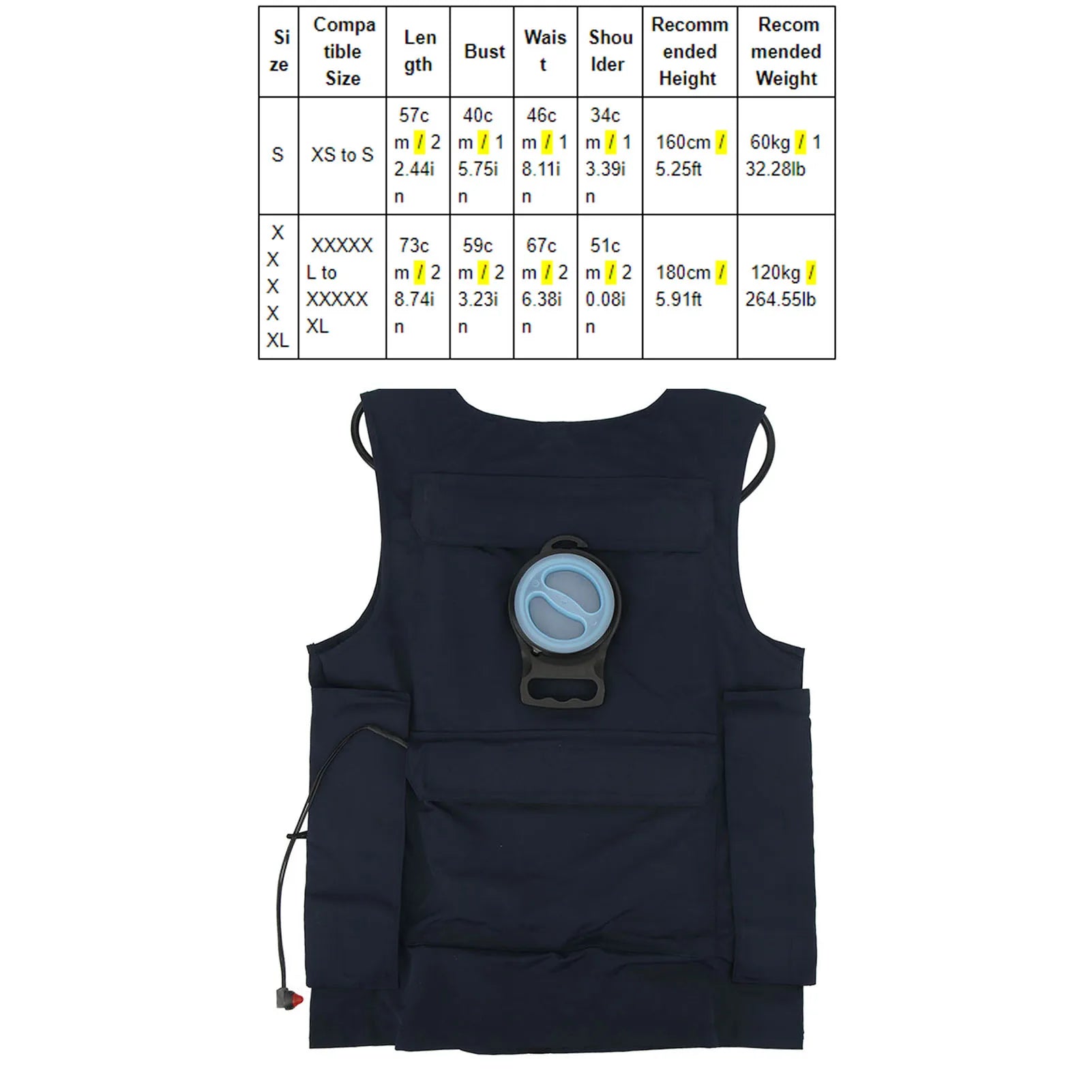 Cooling Vest | Polyester TPU Water Circulation | Adjustable Tightness | Self-Suction Pump Ice Vest | Outdoor Activity Vest ShopOnlyDeal