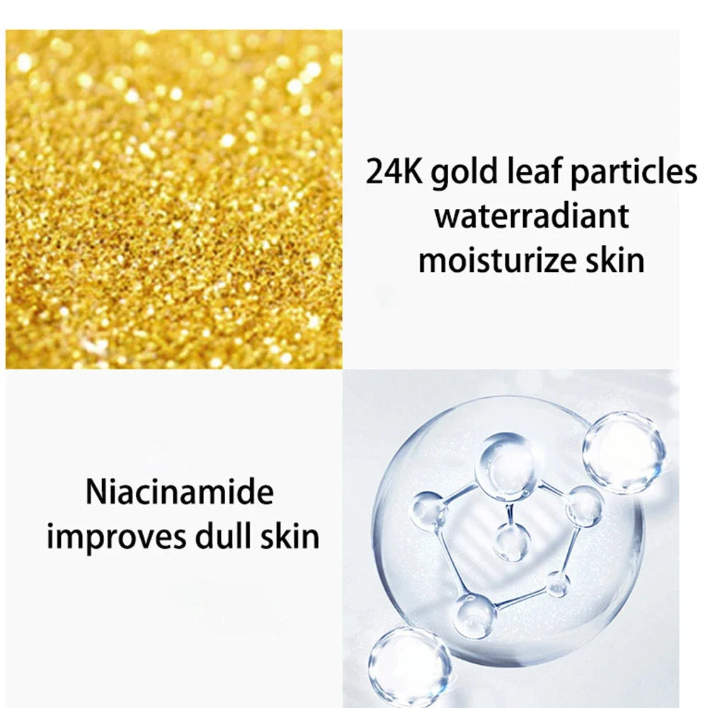 300ml Face 24K Gold Nicotinamide Toner | Moisturize, Oil Control, Shrink Pores, Anti-Aging, Whiten, Brighten | Tone Skin Care Water ShopOnlyDeal