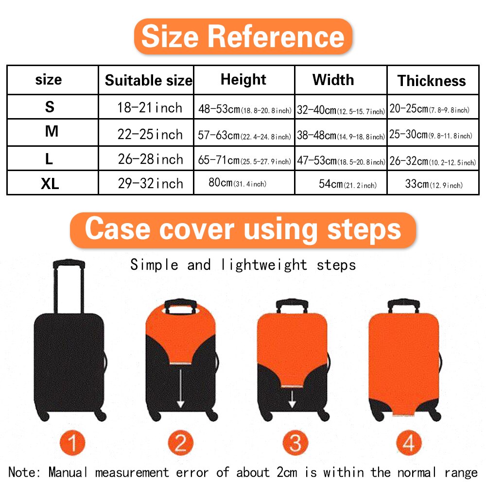 Luggage Cover Suitcase Travel Accessories Printed Elastic Dust Cover 18''-28'' Trolley Case Protective Case Travel Bag Covers ShopOnlyDeal