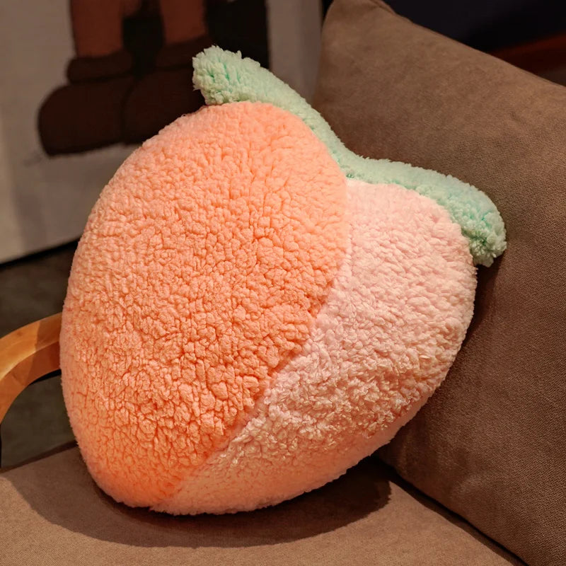 Cute Stuffed Fruit Plush Toy | Peach, Carrot, Cactus, Eggplant Fluffy Pillow | Home Decor Birthday Gift ShopOnlyDeal