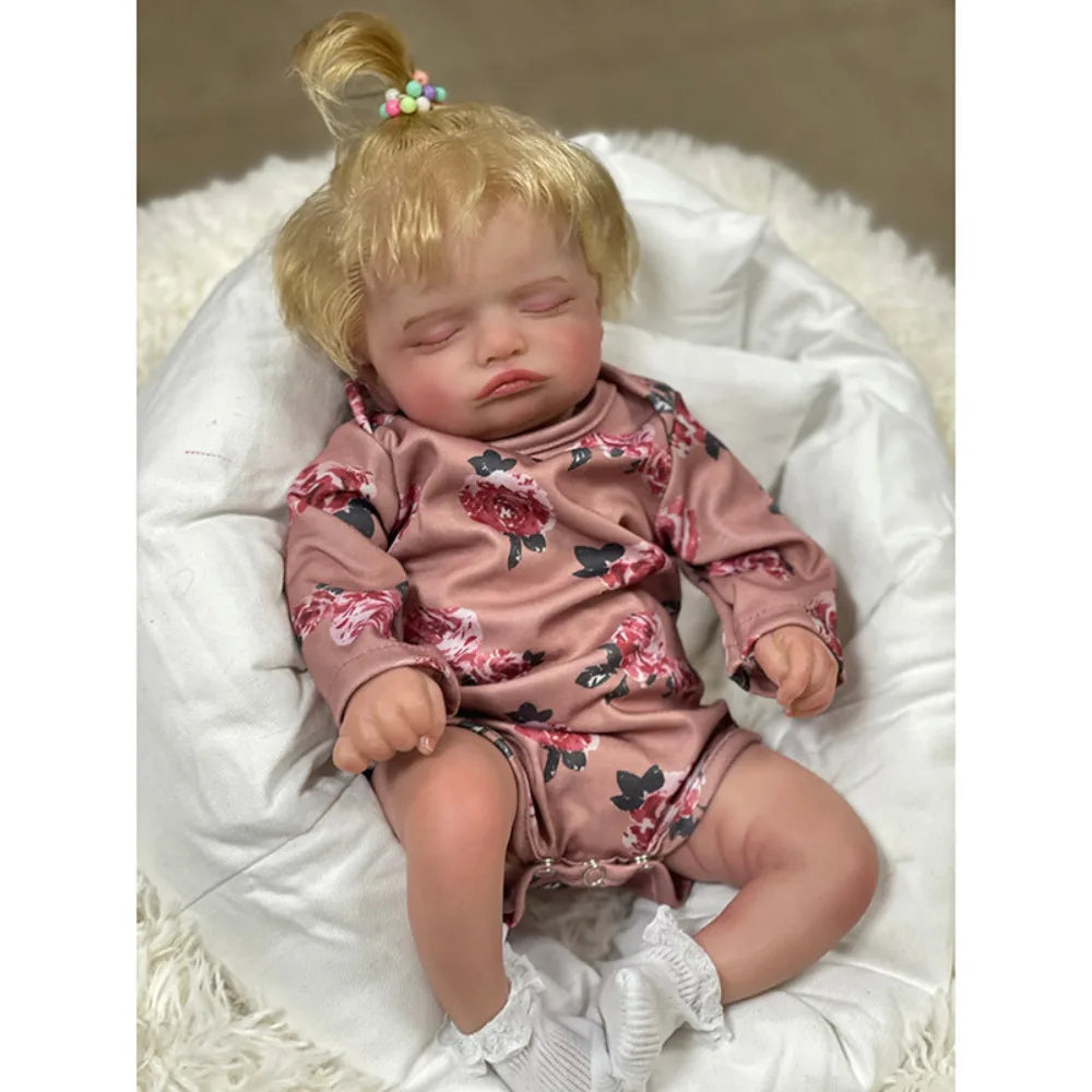 45CM Reborn Baby Doll "Rosalie" | Soft Cuddly Sleeping Baby Girl with Blonde Hair & Hand-Painted Skin ShopOnlyDeal