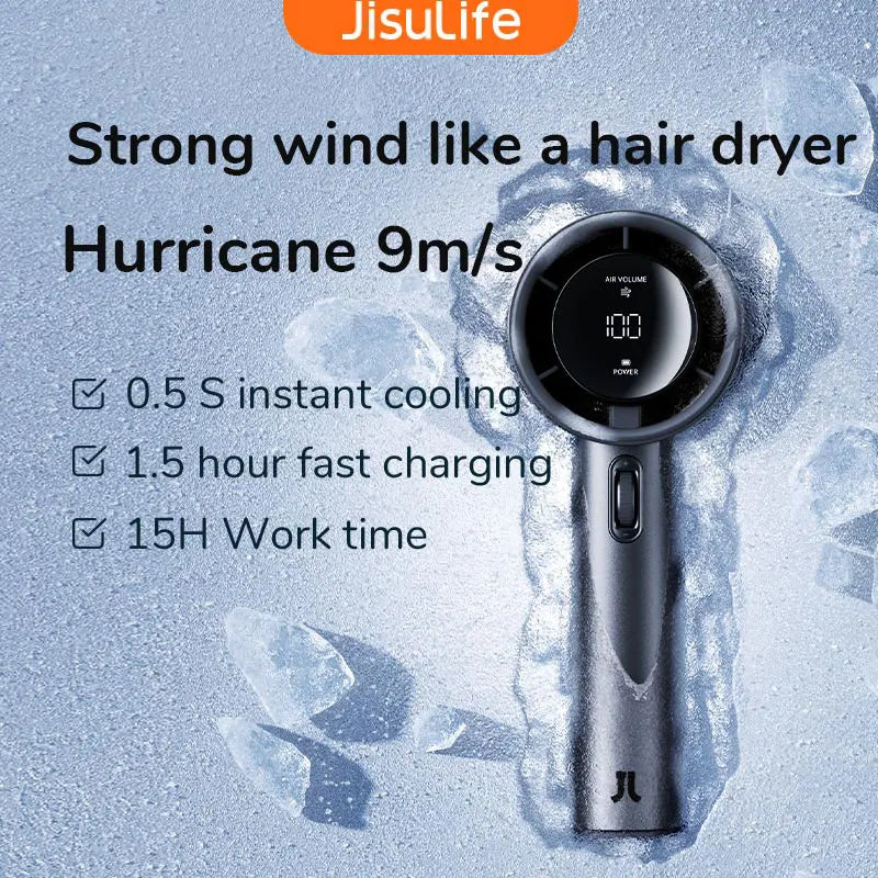 JISULIFE Portable Hand Fan , 100 Wind Speeds, Mini Bladeless Handheld Fan, USB Rechargeable Personal Fans, Electric Eyelash Fan ShopOnlyDeal