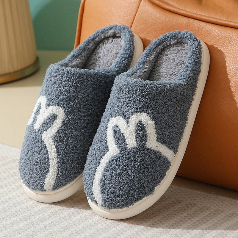 Cute Dog Non-Slip Floor Shoes Unisex Slippers Warm Plush Home Slipper Autumn Winter Shoes Woman House Flat Floor Soft Slides ShopOnlyDeal