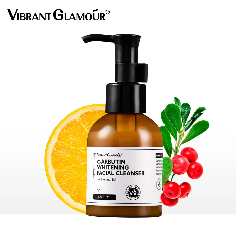 VIBRANT GLAMOUR Vc Facial Cleanser Toner Essence Face Cream Facial Care 4-Piece Set ShopOnlyDeal