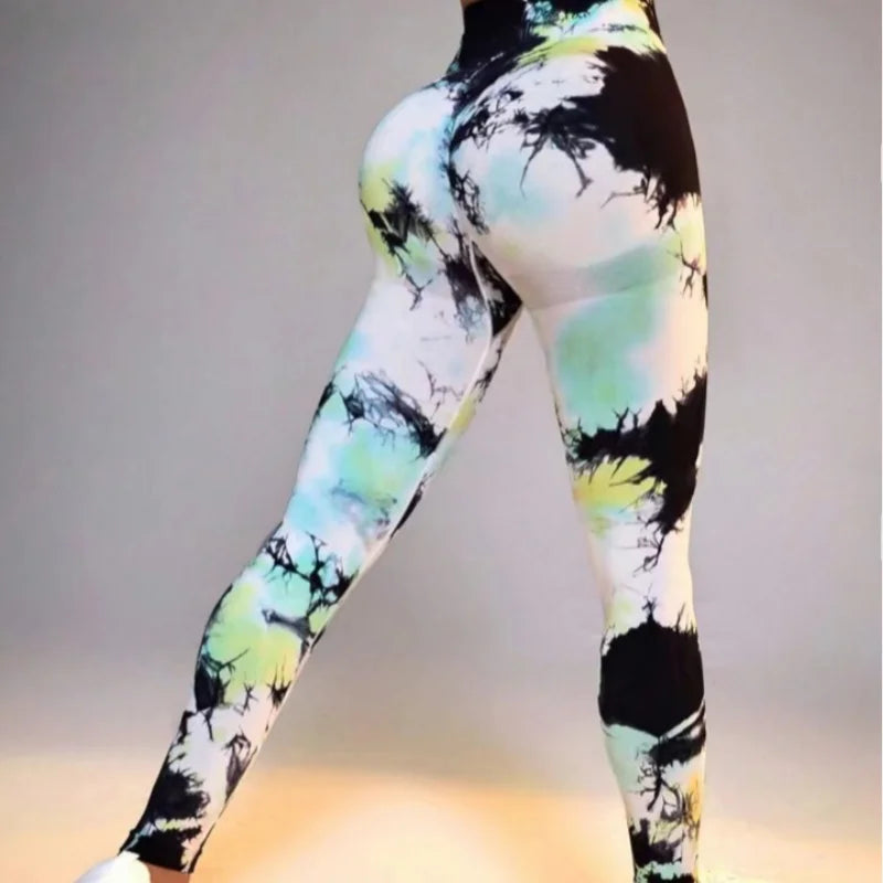 New 3D Print Tie Dye Sports Pants | Women Seamless Leggings | High Waist Fitness Push Up Leggings | Gym Clothing Workout Tights ShopOnlyDeal