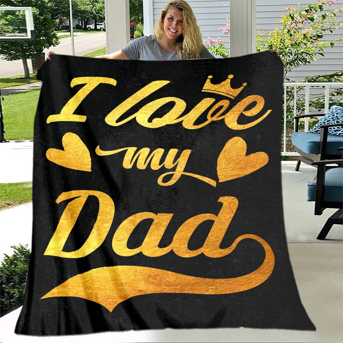 To My Father Dad Letter Gift Series Blanket,Soft Throw Blanket for Home Bedroom Bed Sofa Picnic Travel Office Cover Blanket Kids ShopOnlyDeal