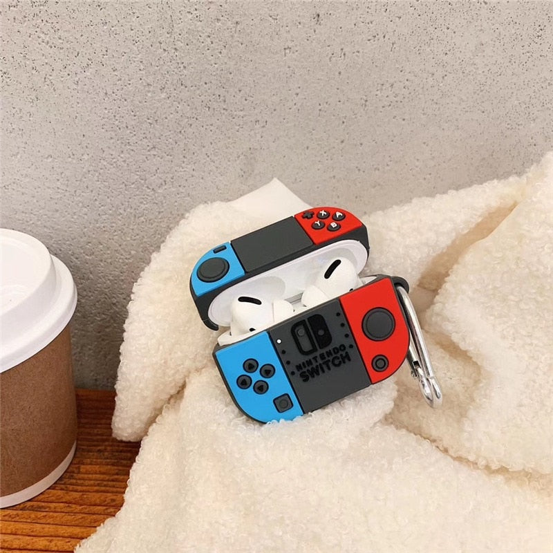 Gamepad Earphone Case For AirPods 1 2 3 3d Cartoon Cute Nintendo Switch iPhone Headset Cover For Air Pods Pro Silicone Shell ShopOnlyDeal