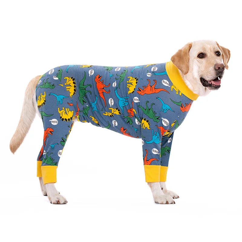 Dog Pajamas for Medium Large Dogs Soft Cozy Dog Clothes Jumpsuit Full Covered Belly Pet Recovery Suit for Girl Boy Dogs Cuttable ShopOnlyDeal