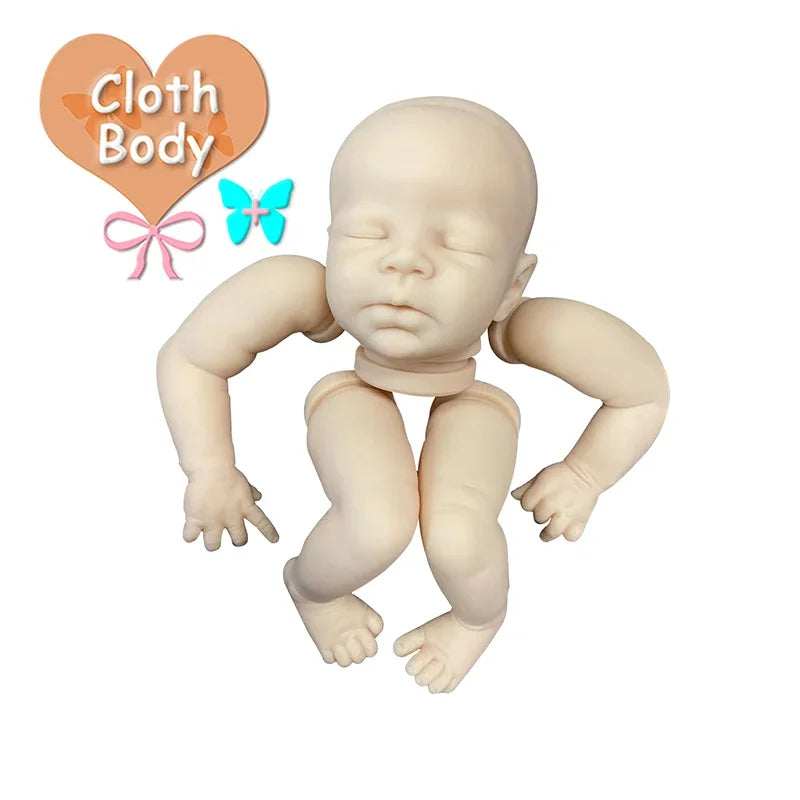 16inch Reborn Doll Kit Zendric Newborn Baby Size Unfinished Doll Parts with Body Kit Bebe Reborn ShopOnlyDeal