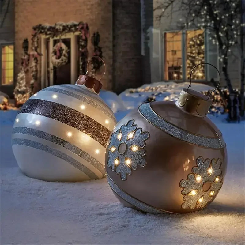 Outdoor Christmas Inflatable Decorated Ball 60cm PVC Giant Big Large Balls Xmas Tree Decorations Toy Ball without Light Ornament ShopOnlyDeal