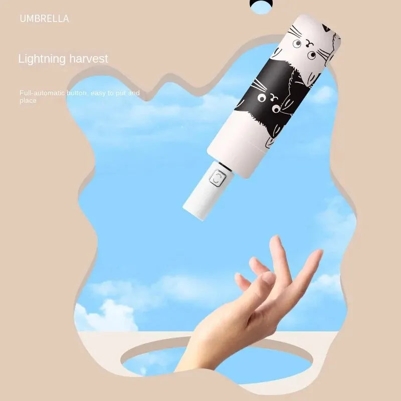 Cat Umbrella Automatic | Large Sunscreen Sunshade Umbrella | Sunny Rain Dual-Use Umbrella | Sun Umbrella UV Folding Umbrella ShopOnlyDeal