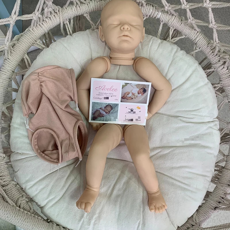 20Inch Reborn Doll Kit Sleeping Sara Baby Reborn Vinyl Doll Kit Lifelike Unfinished Doll Parts DIY Toys Drop Shipping ShopOnlyDeal