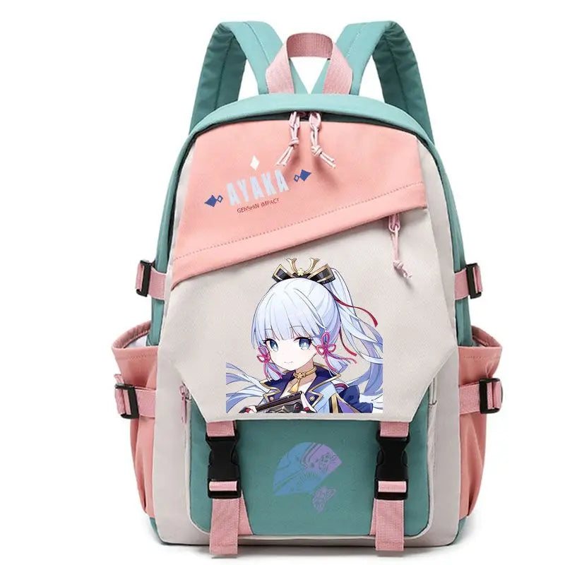 Genshin Impact Anime Cosplay Students School Bag Backpack Beelzebul Ayaka Xiao Bookbag Travel Rucksack Outdoor Boys Girls Gifts ShopOnlyDeal