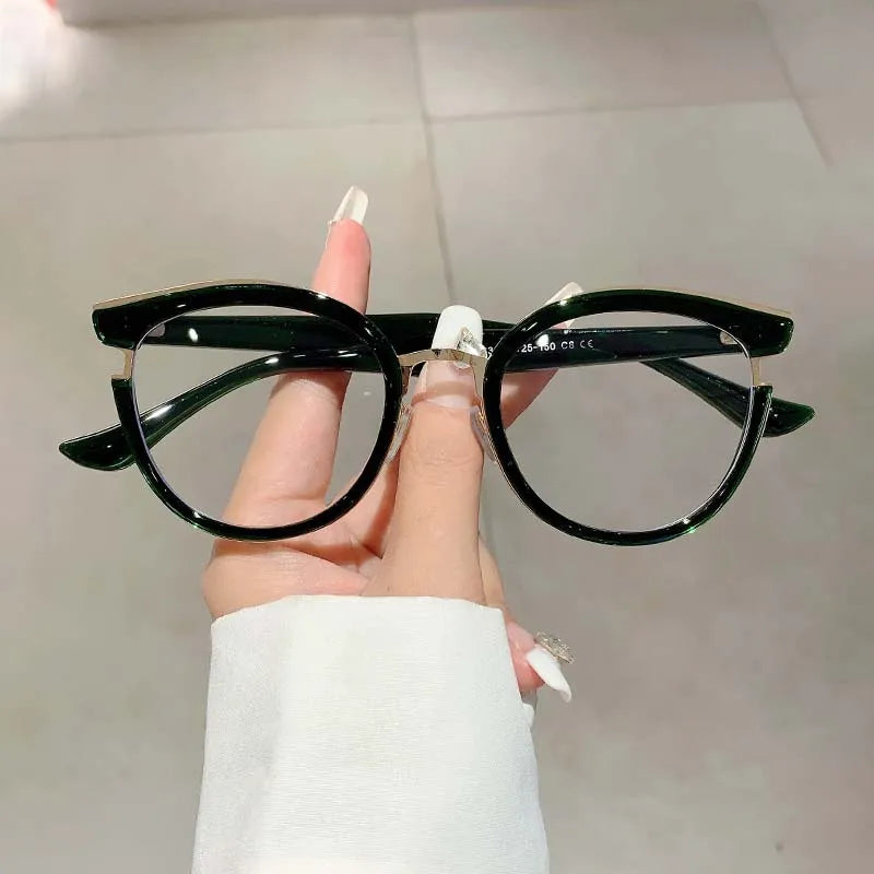 Vintage Anti Blue Light Cat Eye Glasses Women Luxury Brand Designer Trend Myopia Prescription Optical Eye Glasses Frame ShopOnlyDeal