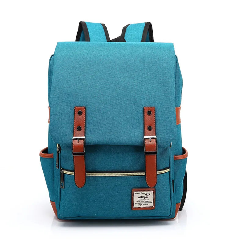 Vintage 16-Inch Laptop Canvas Backpack | Retro Casual Travel and School Bag for Men and Women - Ideal for Teenagers ShopOnlyDeal