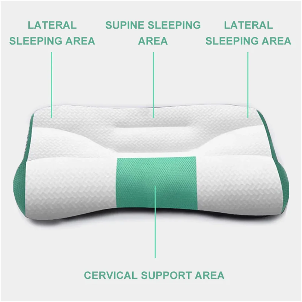 Cervical Memory Foam Pillow, Ergonomic Goose Down Pillow, Sleep Enhancing Cervical Support Comfort Goose Down Pillow, Enhancing ShopOnlyDeal