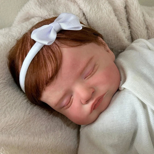 48cm Reborn Baby Doll Rosalie with Rooted Hair Eyelashes Newborn Sleeping Baby Girl Handmade Art Doll Muñecas Bebes Para Niñas ShopOnlyDeal