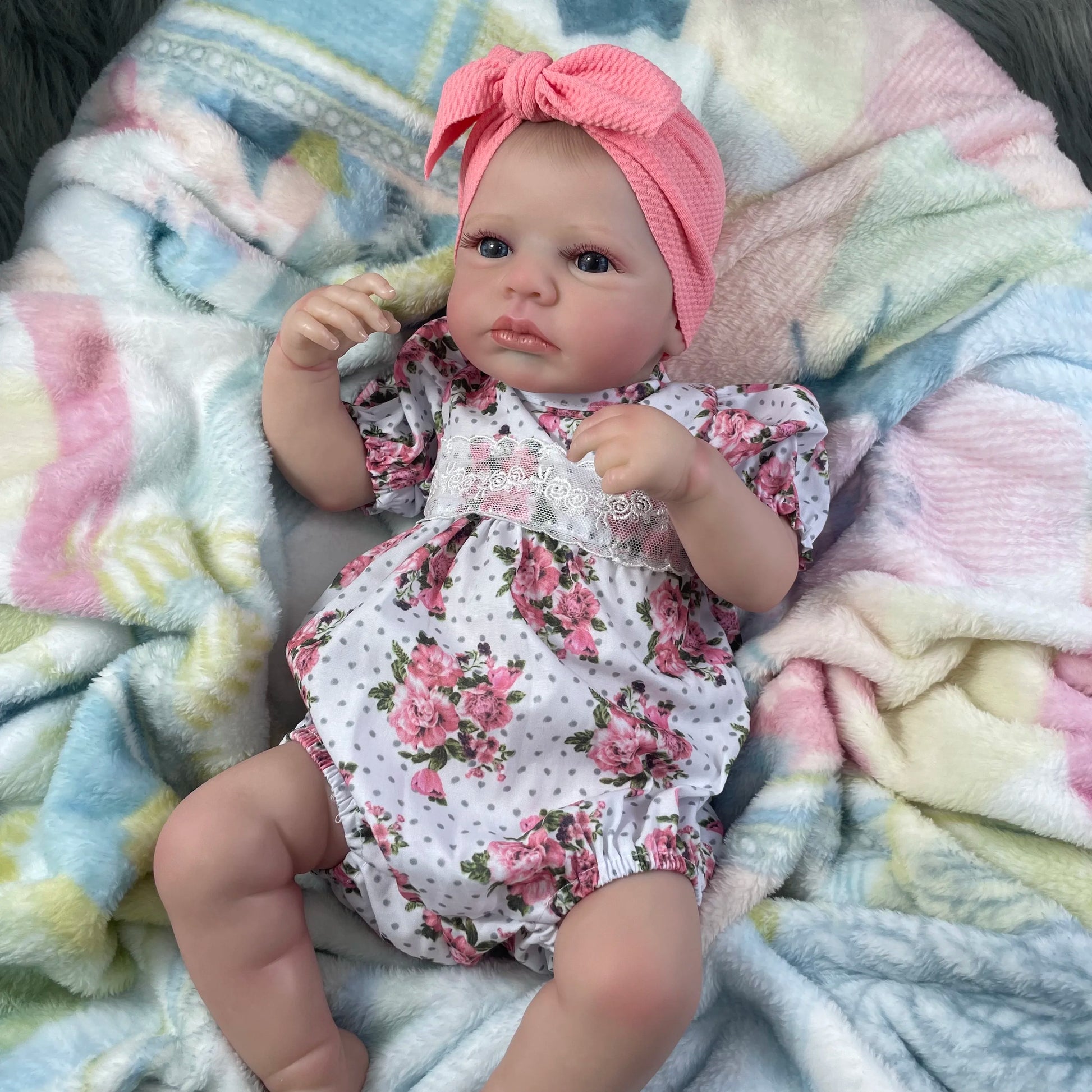 MRB 50CM LouLou Awake Twins Girl Reborn Baby Dolls Lifelike Silicone Vinyl Newborn 3D Skin Visible Veins DIY Toys For Girls ShopOnlyDeal