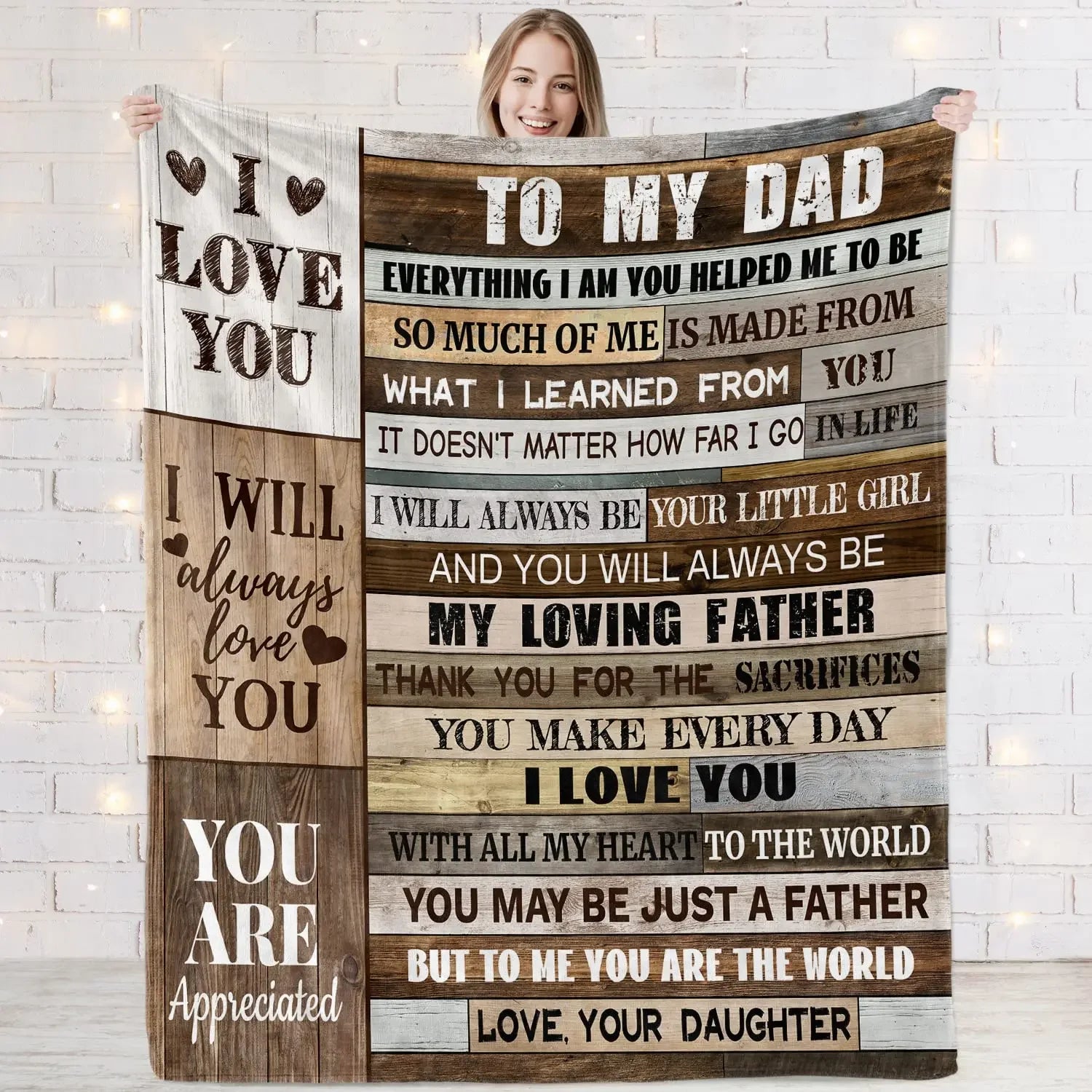 Dad Blanket | The Best Dad Throw Blanket | Soft and Warm Gift for Father, Daddy, Papa, Pappy, Grandpa | Perfect for Father’s Day, Birthday, Christmas ShopOnlyDeal