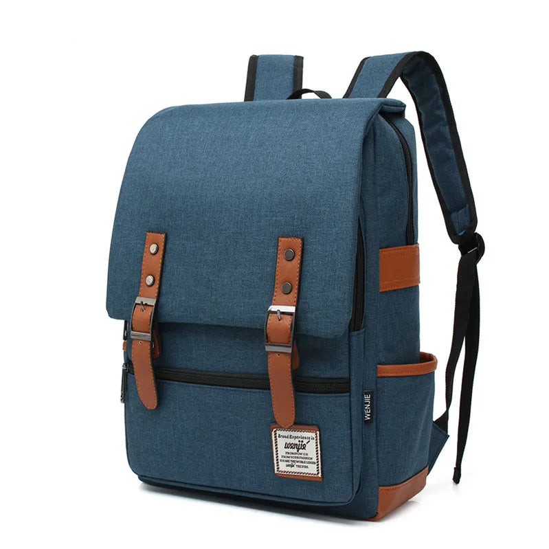 Vintage 16-Inch Laptop Canvas Backpack | Retro Casual Travel and School Bag for Men and Women - Ideal for Teenagers ShopOnlyDeal