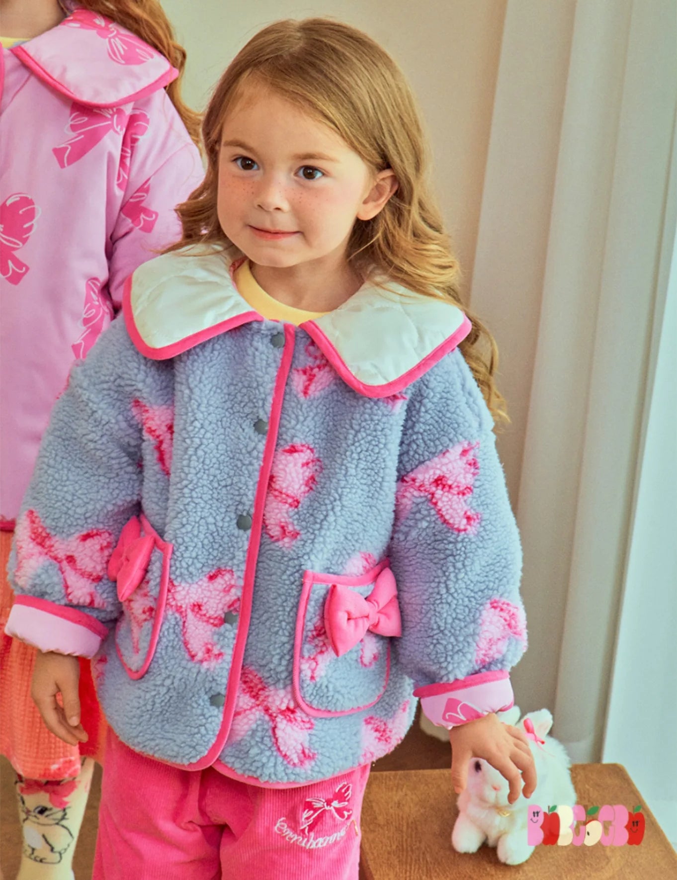 BEBE2024 Winter New Girl Lamb Wool Two Wear Coat Girls Warm Top Korean Version of Children Warm Coat ShopOnlyDeal