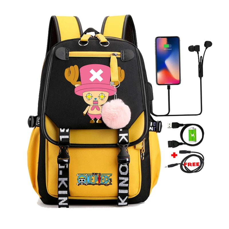 Anime One Piece Nezuko Kawaii Cartoon School Bag for Adults | Large Capacity Backpack Bags Manga To Travel Daily Girls Bookbags ShopOnlyDeal