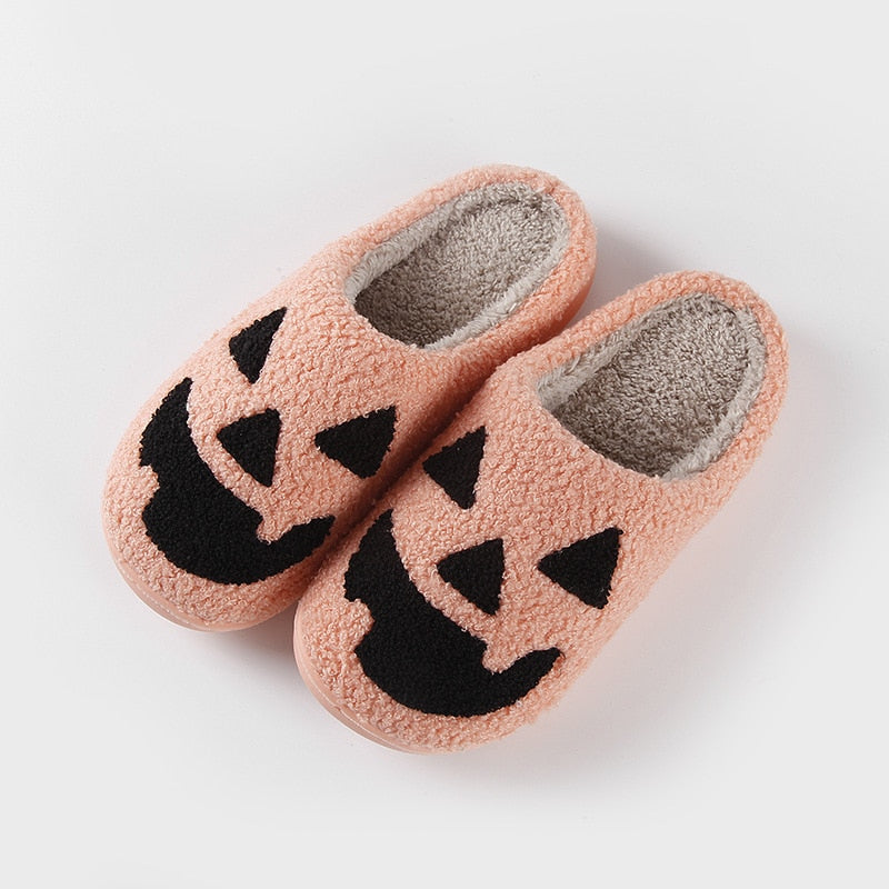 New Ghostface Slippers Pumpkin Slippers Halloween Women's Embroidered Home Slippers Women's Flip Flops Home Floor Slippers Gifts ShopOnlyDeal