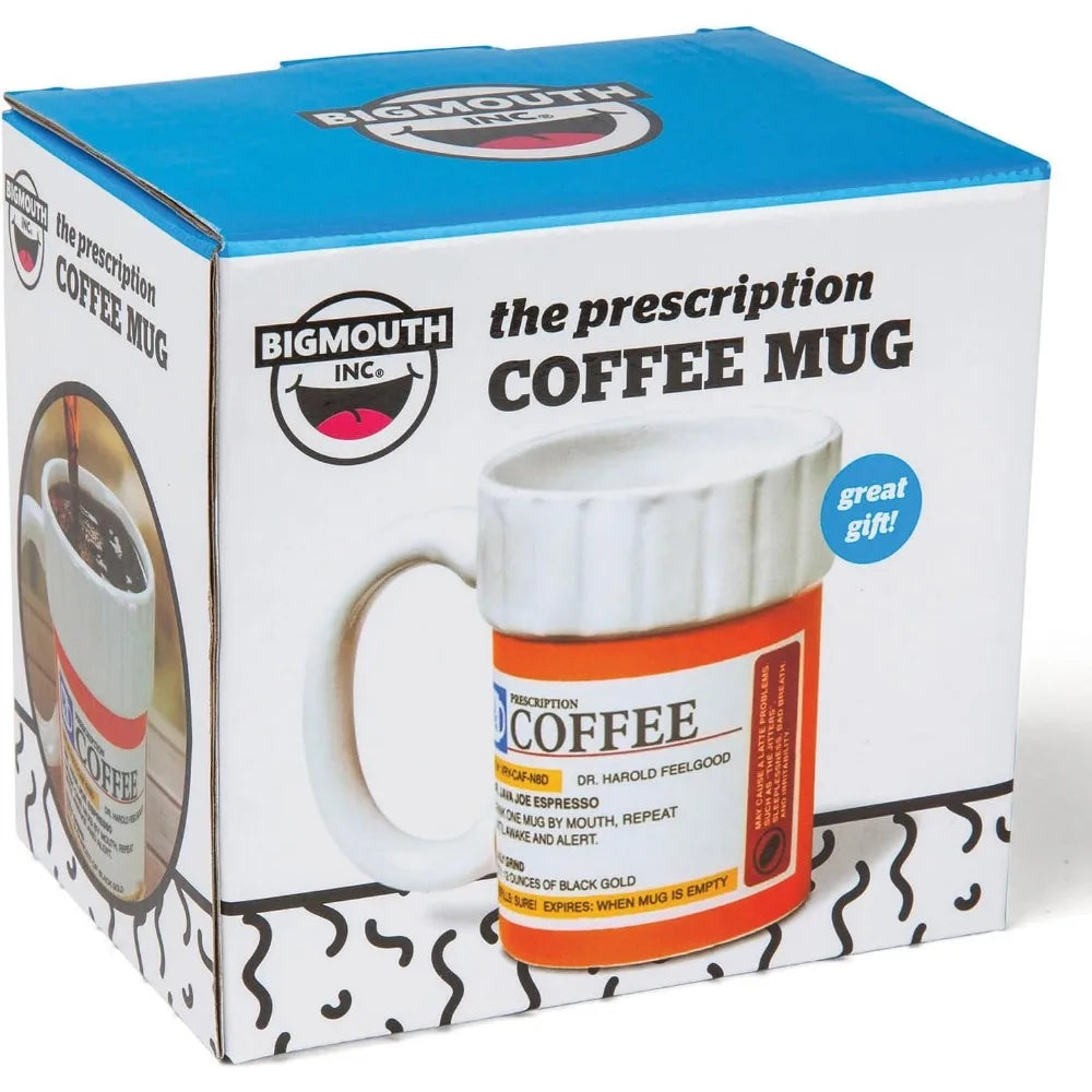 The Prescription Coffee Mug | Hilarious 12 Oz Ceramic Milk Cup in the Shape of a Pill Bottle | Perfect for Home or Office ShopOnlyDeal