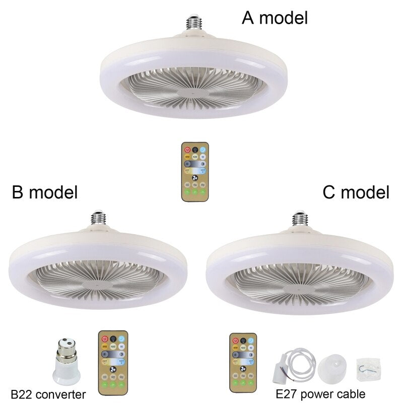 for Smart Ceiling Fan with Remote Control B22 to E27 Converter Base/1m E27 Cable ShopOnlyDeal