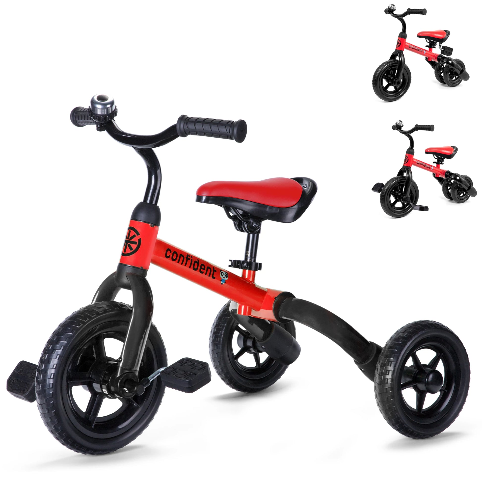 Toddlers Tricycle for 2/3/4/5 Years Old Boy&Girl with Detachable Pedal And Training Wheel Baby Balance Riding Bike Birthday Gift ShopOnlyDeal