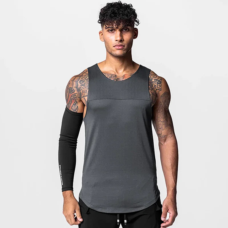 Men's Summer Quick Dry Workout Tank Top | Sleeveless Sportswear Shirt | Stringer Gym Clothing | Bodybuilding Singlets | Fitness Vest ShopOnlyDeal