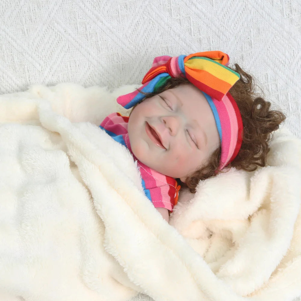 20 Inch Body Life Like Reborn Dolls Sweet Smile Girl Realistic Full Soft Vinyl Body Real Life Cute Curly Hair ShopOnlyDeal