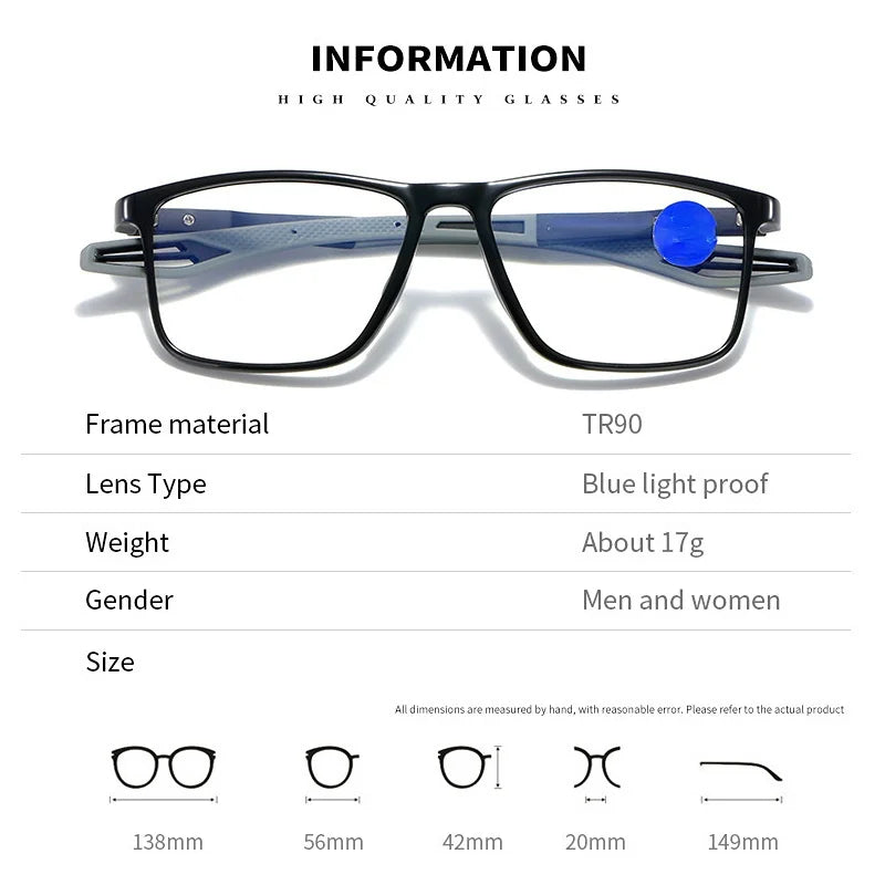 Trendy Intelligent Photochromic Myopia Glasses Men Color Changing Anti-blue Light Eyewear Unisex Optical Eyeglasses 0 To -4.0 ShopOnlyDeal