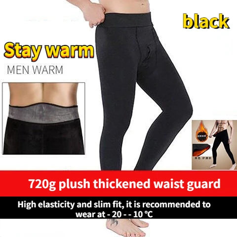 Men's Thermal Pants Stretch Leggings Alpaca Wool Winter Underwear Goods Cold Stretch Classic Plush Thick Cotton-padded Trousers ShopOnlyDeal