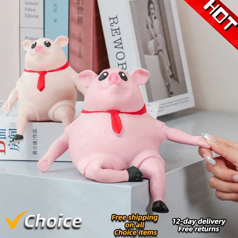 3Pcs Cartoon Cute Pink Piggy Toys for Ventilating Squeezing and Relaxing Christmas Children's Toy Gifts Stress Relief Toy New ShopOnlyDeal