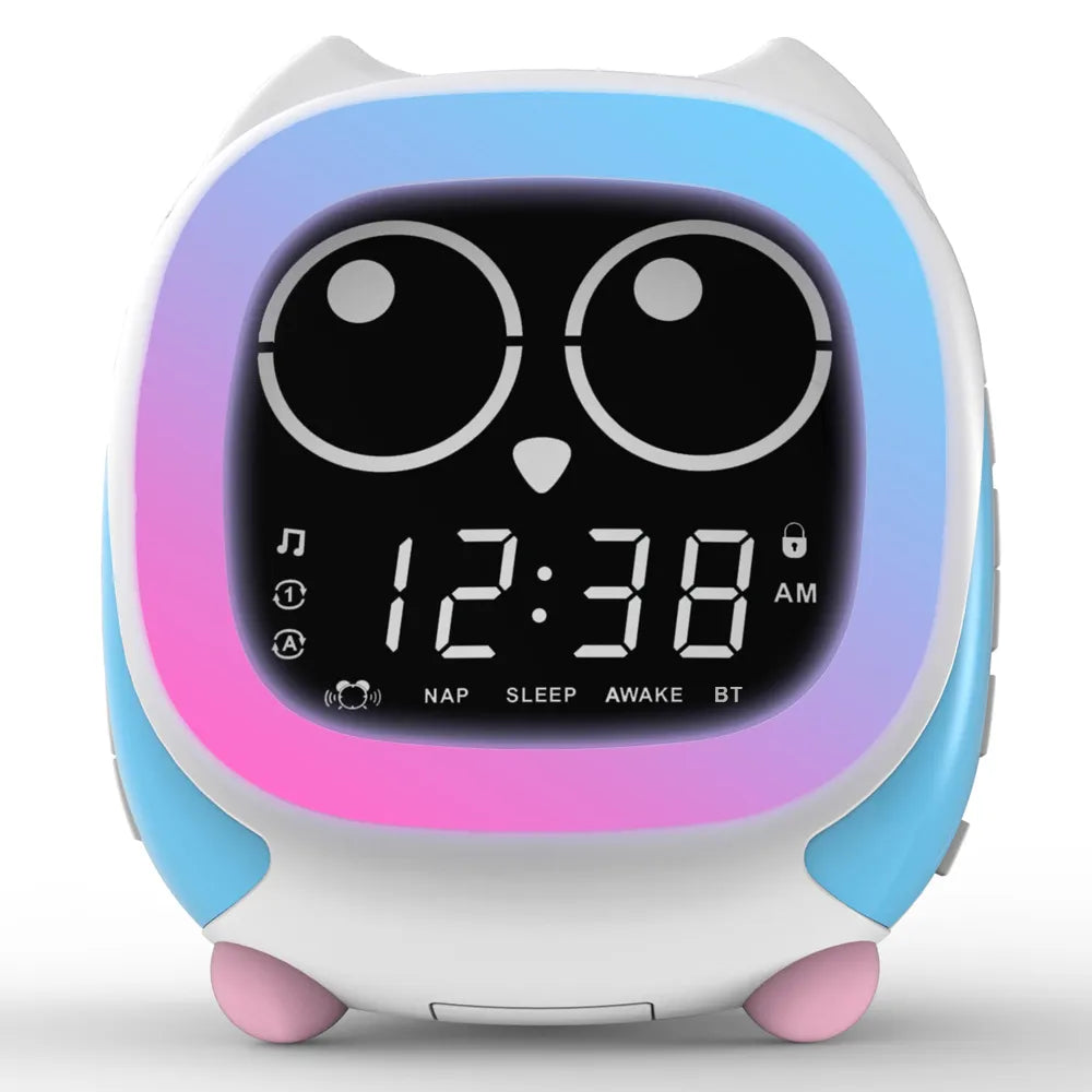 Kids Alarm Clock,Sunrise/Sunset Simulation Bedside Lamp Grow Children's Clock Trainer Bluetooth Music Player,White Noise Machine ShopOnlyDeal