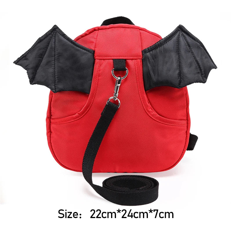 Cute 3D Bat Wings School Bags | Girl Backpack | Anti-lost Mini Cartoon Backpacks | Boy Adjustable Pulling Rope SchoolBag | Gift ShopOnlyDeal