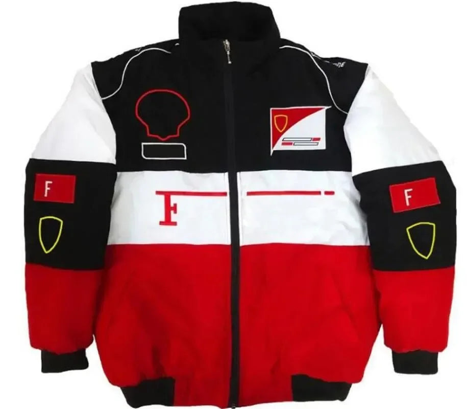 F1 Racing Car Fans Cotton Jacket | American Style Embroidered Motorcycle Riding Jacket for Autumn and Winter ShopOnlyDeal