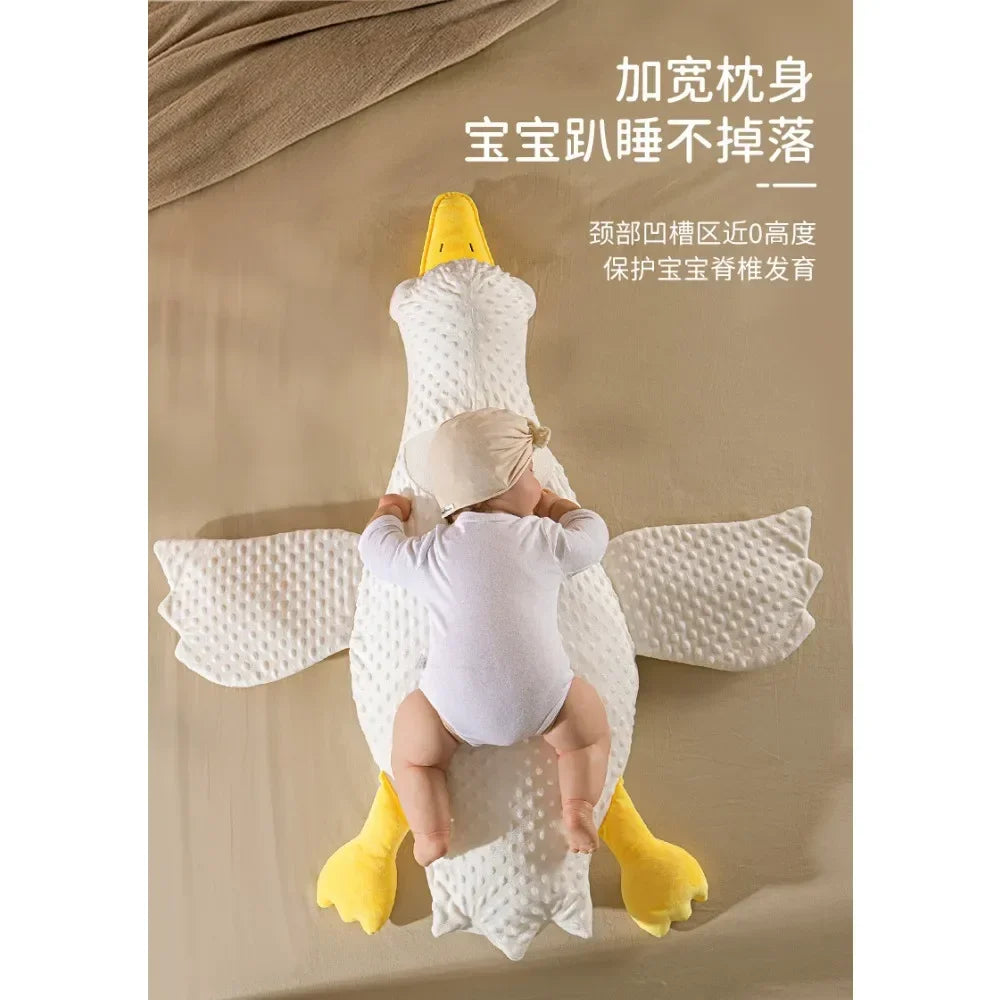 Big White Geese Newborn Exhaust Anti-Flatulence Intestinal Colic Aircraft Pillow | Baby Comfort Face-Down Sleep Aid ShopOnlyDeal