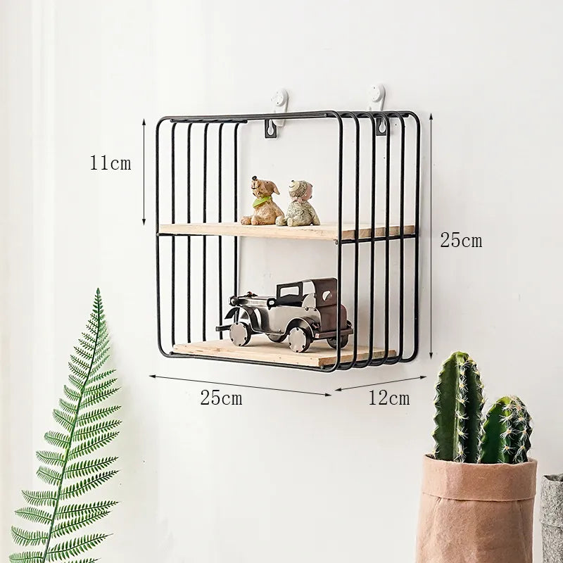 Nordic Wall Shelf Decoration Metal Wall Storage Rack Kitchen Living Room Figurines Crafts Display Racks Home Decor Storage Rack ShopOnlyDeal