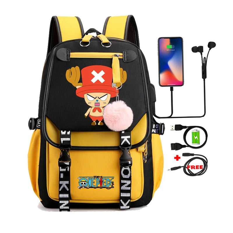 Anime One Piece Nezuko Kawaii Cartoon School Bag for Adults | Large Capacity Backpack Bags Manga To Travel Daily Girls Bookbags ShopOnlyDeal