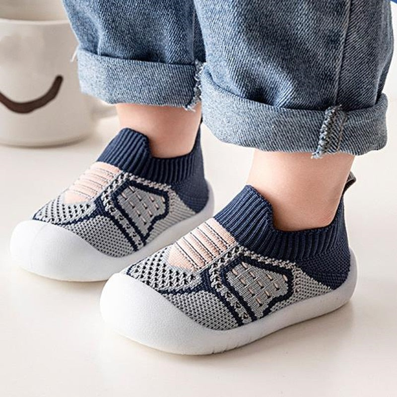 Baby Shoes Anti-slip Breathable Infant Crib Floor Socks with Rubber Sole for Children Girls Boys Mesh Shoes Soft Bottom Slippers ShopOnlyDeal