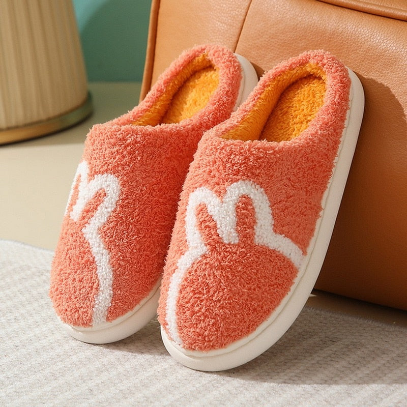 Cute Dog Non-Slip Floor Shoes Unisex Slippers Warm Plush Home Slipper Autumn Winter Shoes Woman House Flat Floor Soft Slides ShopOnlyDeal