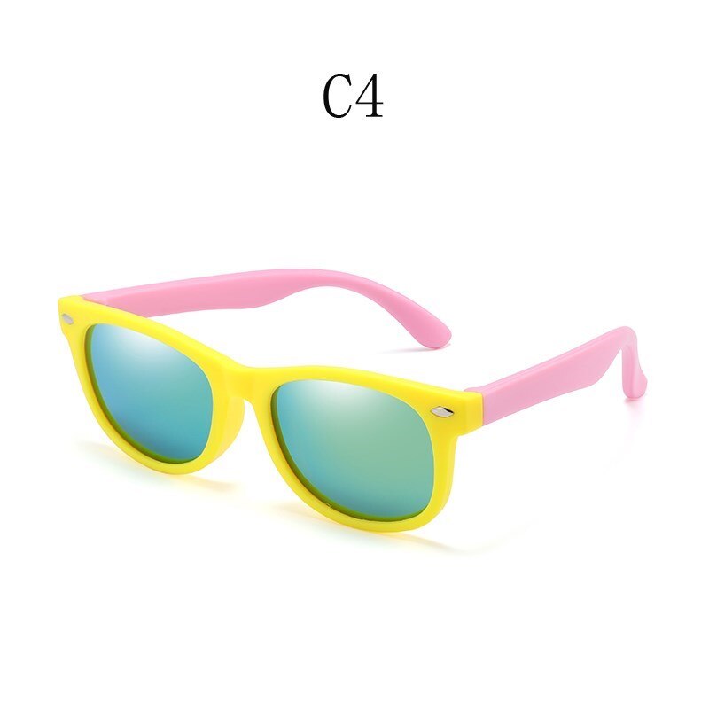 With Case Children UV Polarized Sunglasses Kids Sunglasses Polaroid Sun Glasses for Girls Boys Baby Glasses Retro Eyewear ShopOnlyDeal