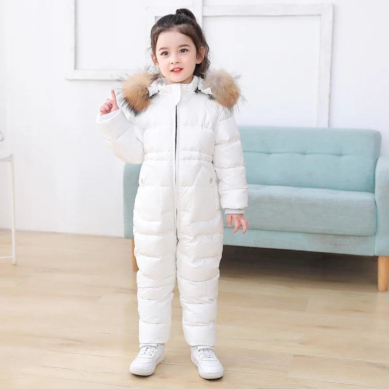 Winter children's one-piece down jacket boys waterproof thickened down jacket girls wash-free warm jacket 2-6 years old ShopOnlyDeal